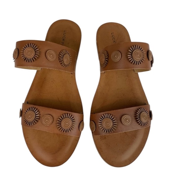 Woman’s Lucky Brand Tan Adalyn Sandal- 8M - Picture 1 of 7